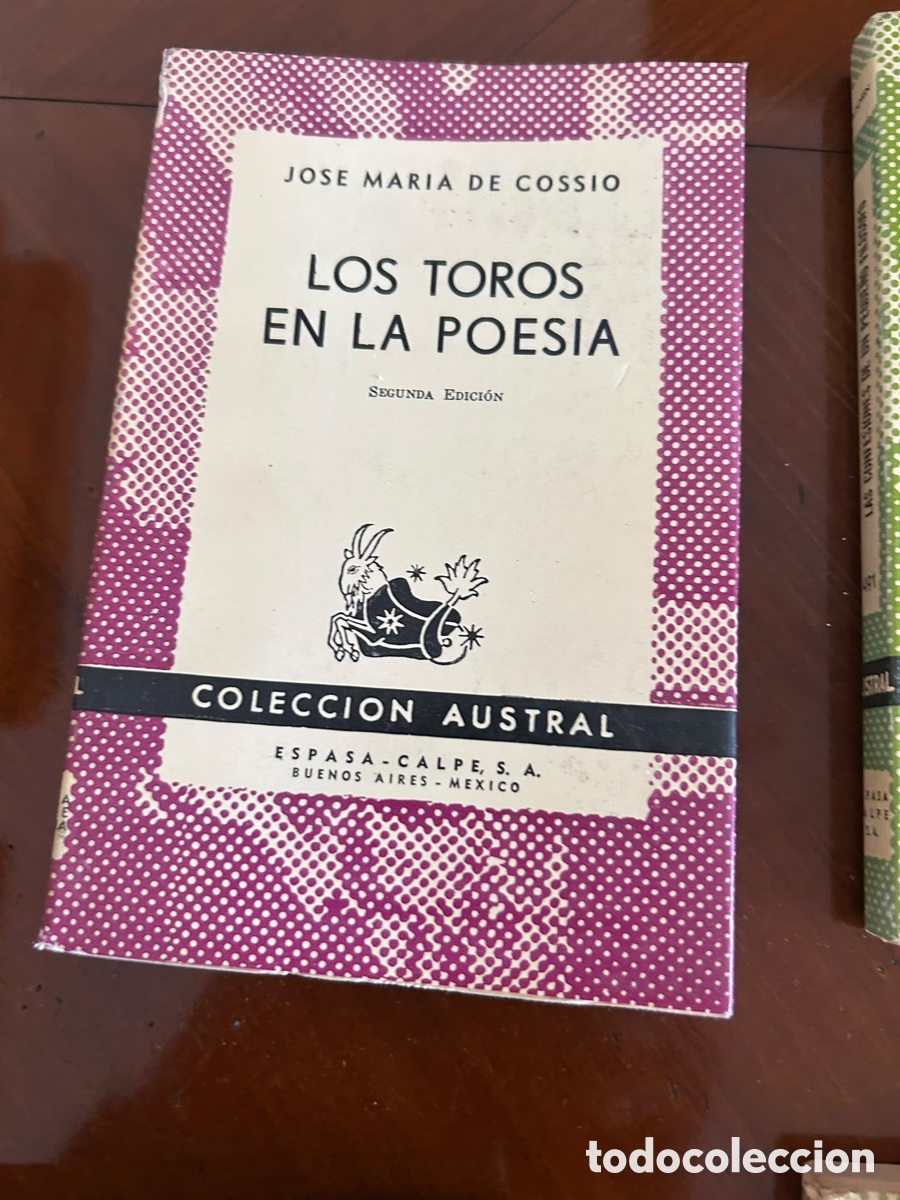 Libros de segunda mano: COLECCI&Oacute;N AUSTRAL. LOS TOROS EN LA POESIA. JOSE MAR&Iacute;A DE COSSIO