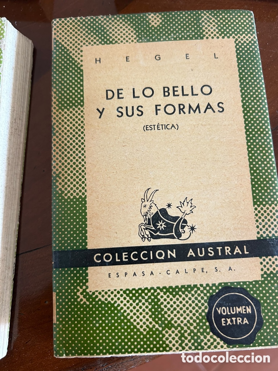 Libros de segunda mano: COLECCI&Oacute;N AUSTRAL. DE LO BELLO Y SUS FORMAS. HEGEL.