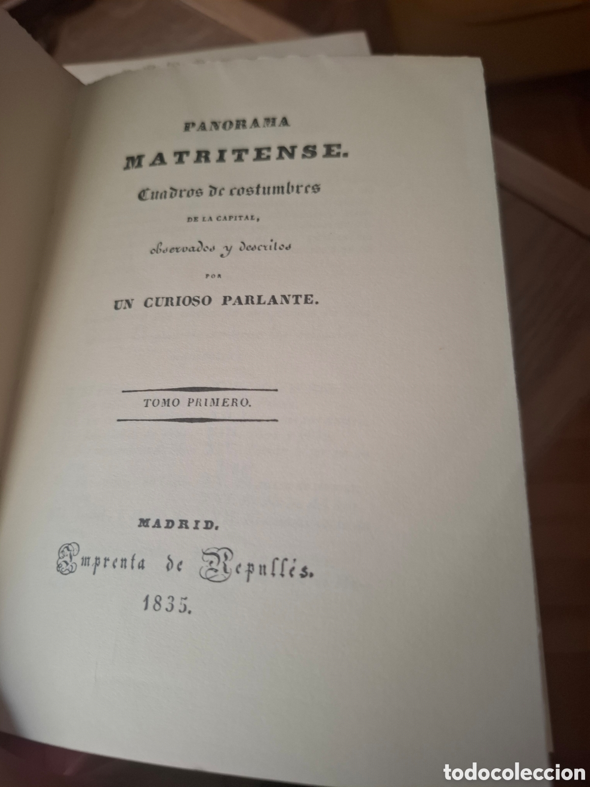 Libros de segunda mano: Libro: Panorama matritense, de Mesonero Romanos. 3 tomos. Facs&iacute;mil. - Foto 3