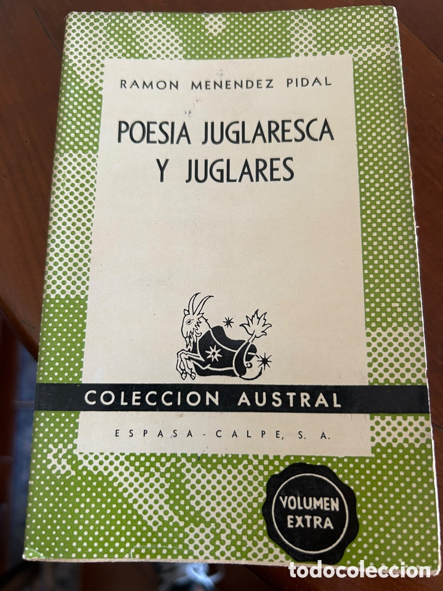 Libros de segunda mano: COLECCI&Oacute;N AUSTRAL. POESIA JUGLARESCA Y JUGLARES. RAMON MENENDEZ PIDAL.