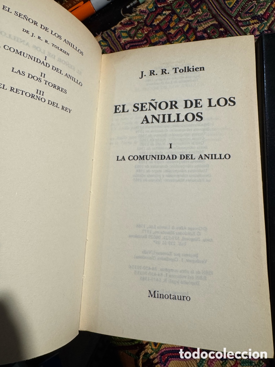 Libros de segunda mano: El se&ntilde;or de los anillos Tolkien 2 tomos Minotauro - Foto 5