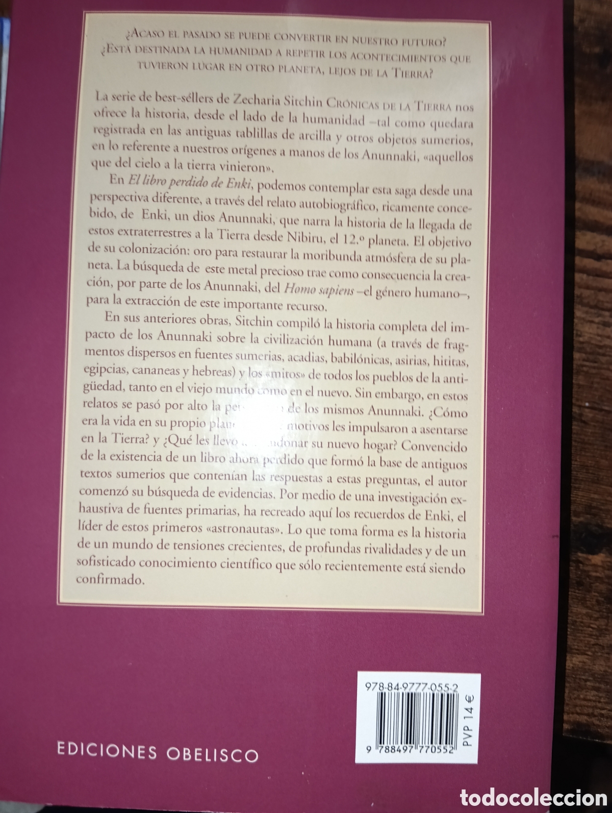 Libros de segunda mano: T&iacute;tulo: El Libro Perdido de Enki - Zecharia Sitchin (Ed. Obelisco, 6.&ordf; edici&oacute;n) - Foto 2