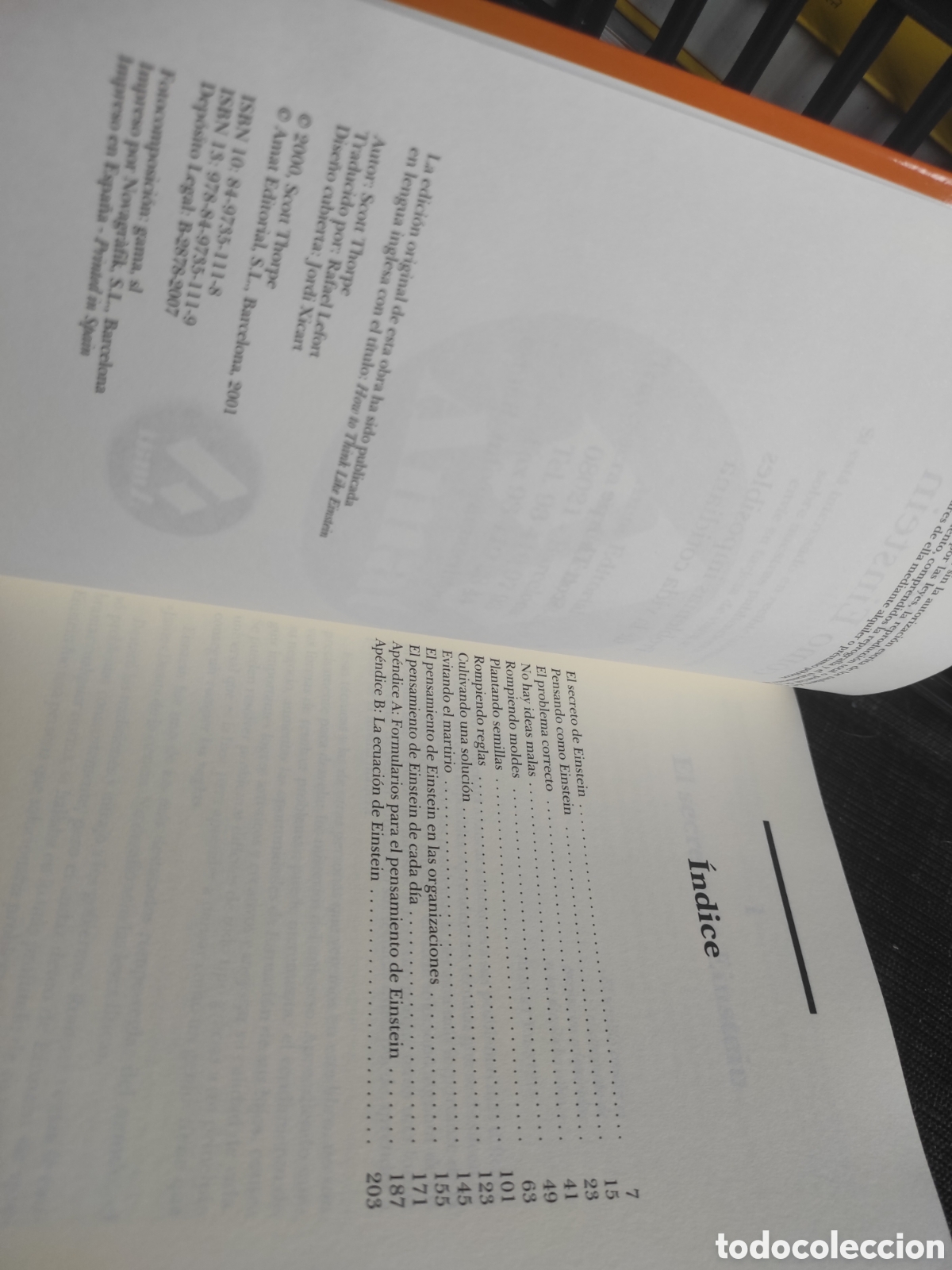 Libros de segunda mano: Pensar como Einstein. Scott Thorpe (PEDIDO MINIMO 10&euro;) - Foto 3