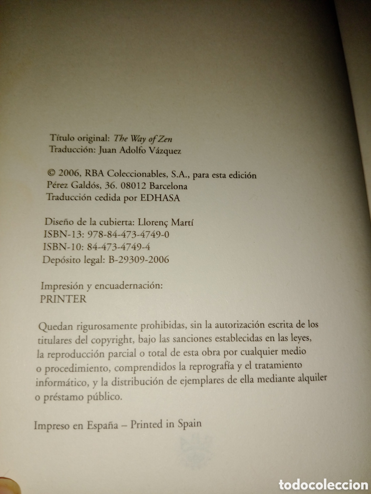 Libros de segunda mano: El camino del zen Alan watts - Foto 3