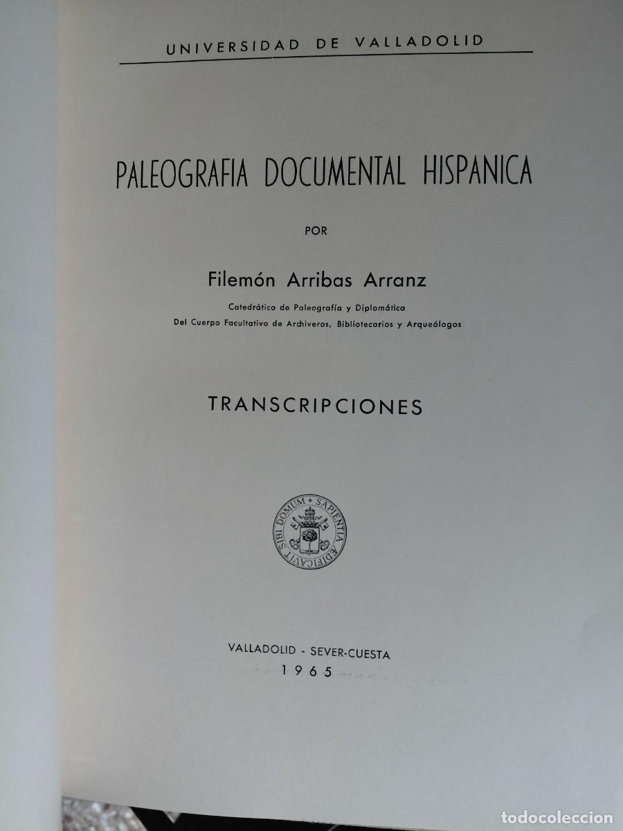 Libros de segunda mano: Paleografia documental hisp&aacute;nica Arribas Arranz, Filem&oacute;n. - Foto 1