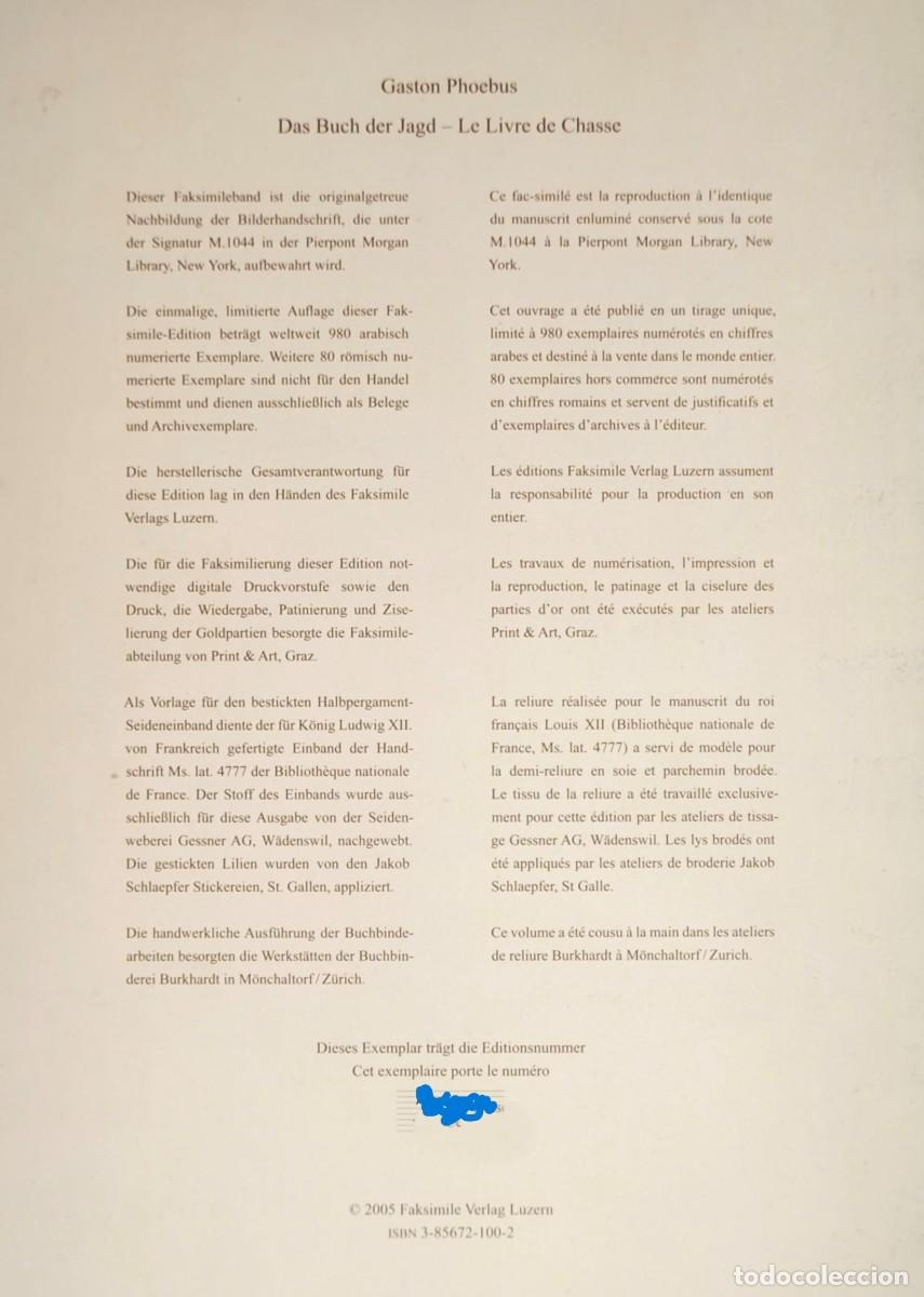 Libros de segunda mano: FACSIMIL Libro de la Caza de Gast&oacute;n Febus - Foto 7
