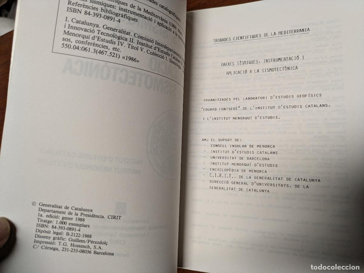 Libros de segunda mano: xarxes sismiques instrumentacio i aplicacio a la sismotectonica - Foto 4
