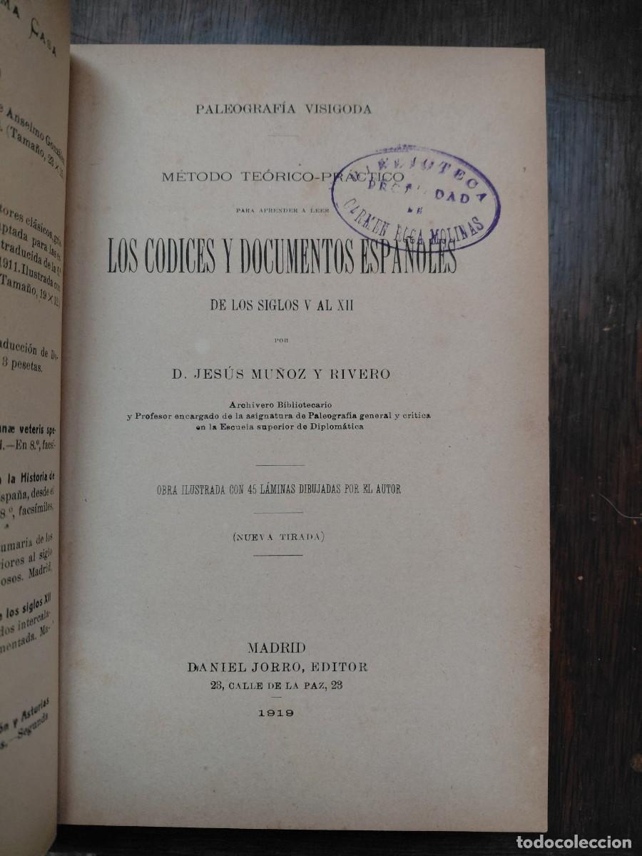 Libros de segunda mano: Paleograf&iacute;a Visigoda. Jes&uacute;s Mu&ntilde;oz