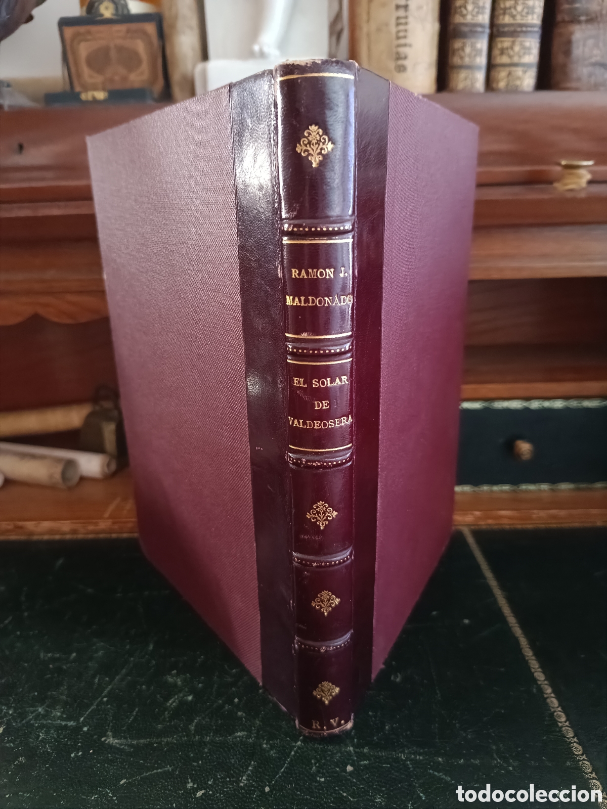 Libros de segunda mano: HIDALGU&Iacute;AS RIOJANAS EL SOLAR DE VALDEOSERA. RAM&Oacute;N J. MALDONADO. 1949 LOMO PIEL genealog&iacute;a her&aacute;ldica