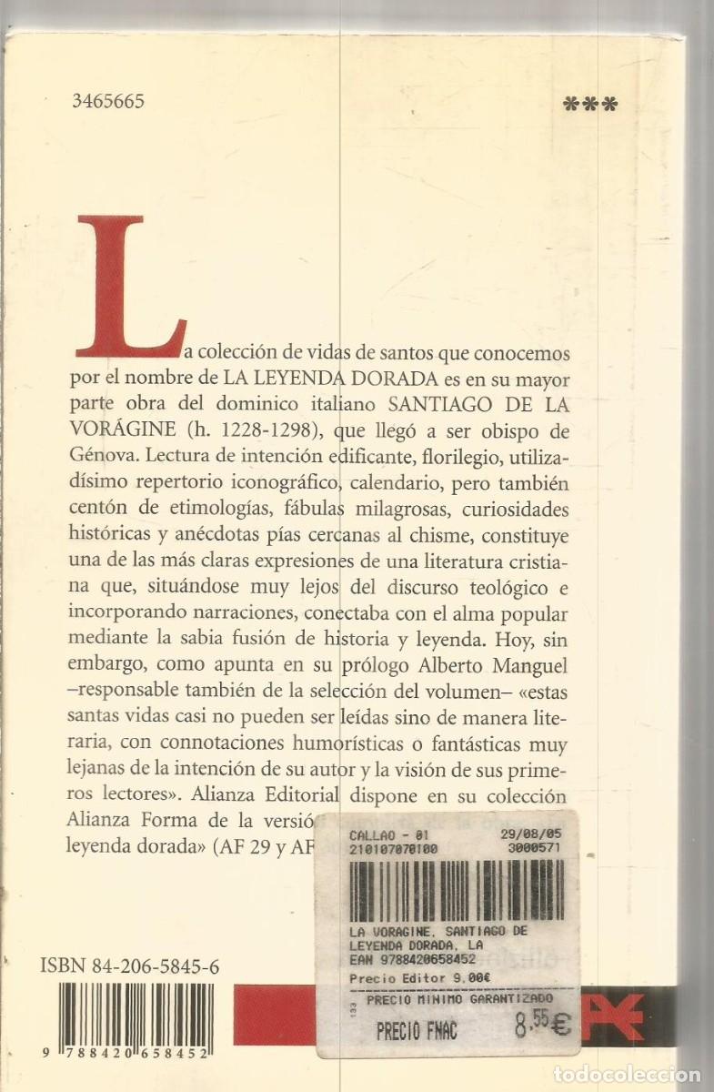 Libros de segunda mano: SANTIAGO DE LA VORAGINE. LA LEYENDA DORADA. ALIANZA - Foto 2