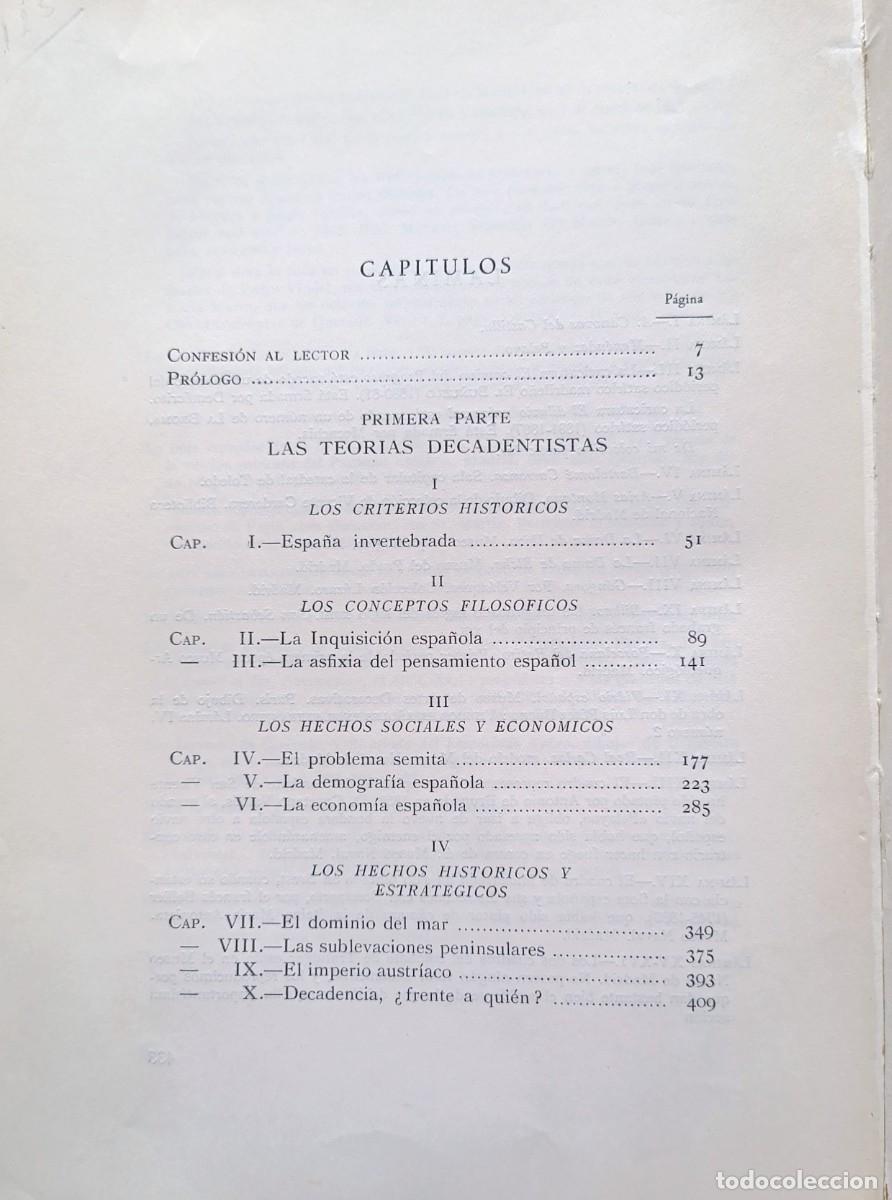 Libros de segunda mano: LA DECADENCIA ESPA&Ntilde;OLA - IGNACIO OLAG&Uuml;E - EDICIONES MAYFE - 1950 al 52. - Foto 3