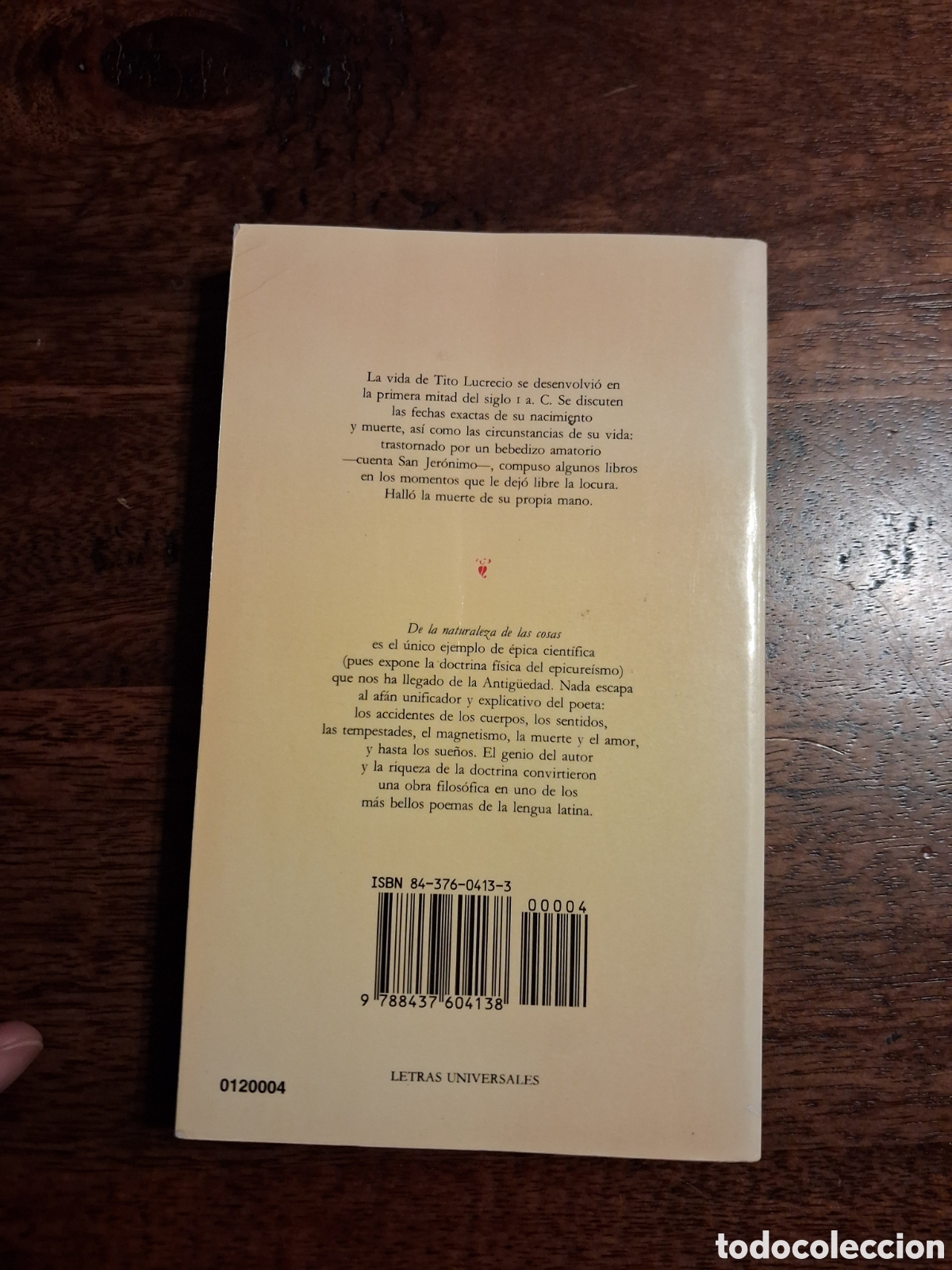 Libros de segunda mano: De la naturaleza de las cosas, Lucrecio - Foto 2