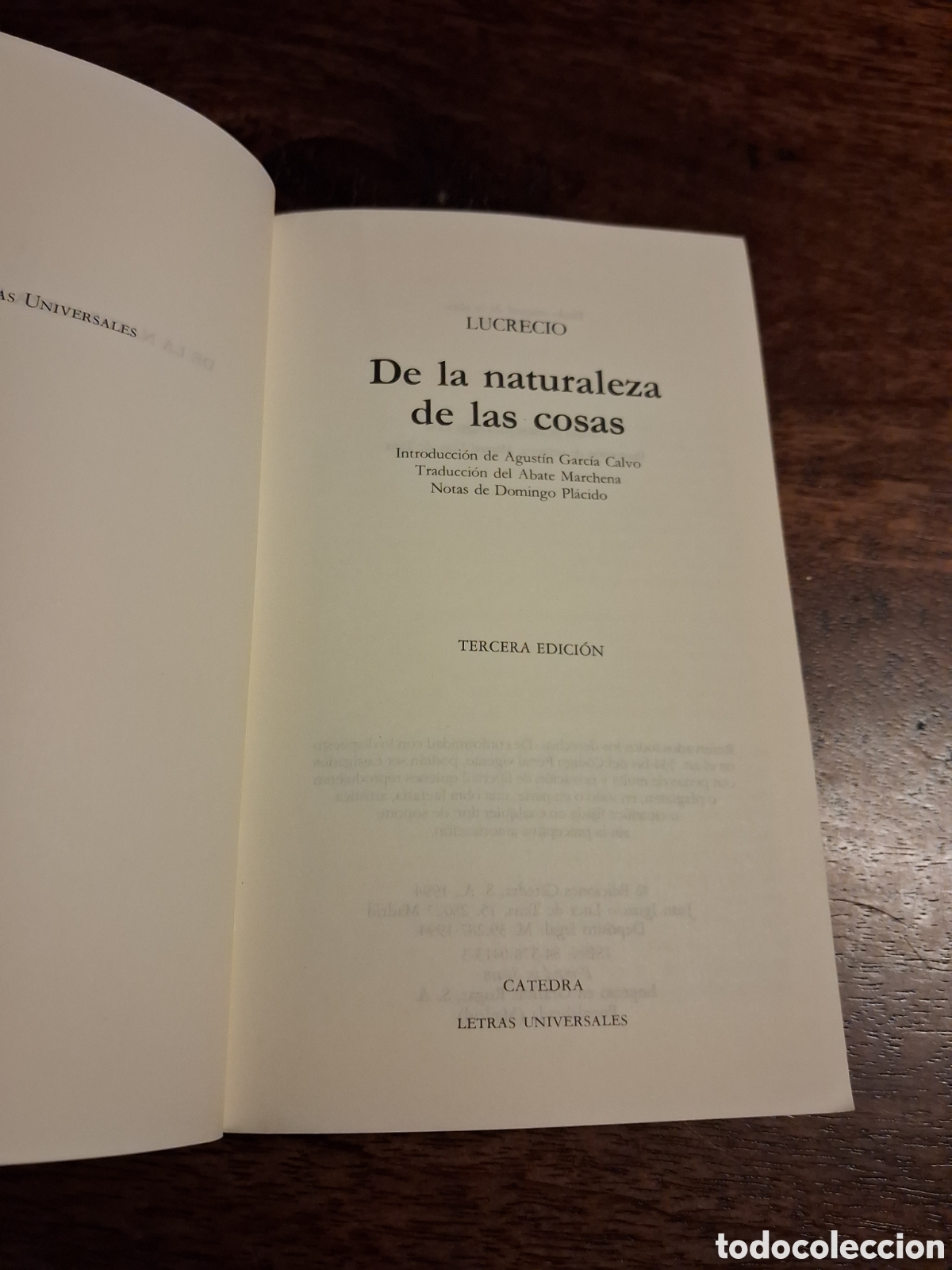Libros de segunda mano: De la naturaleza de las cosas, Lucrecio - Foto 3