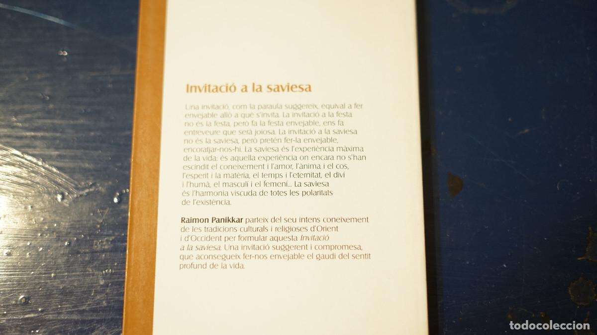 Libros de segunda mano: Raimon Panikkar - Invitaci&oacute; a la saviesa - Proa - Foto 3
