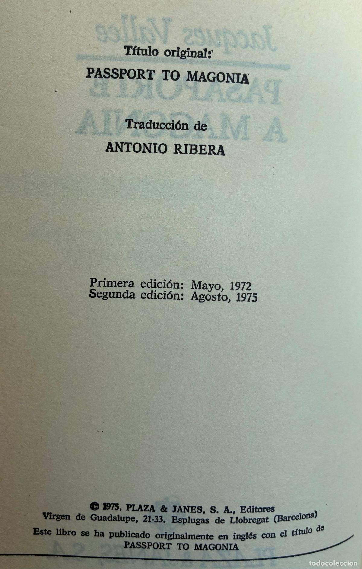 Libros de segunda mano: PASAPORTE A MAGONIA, Jacques Vallee, Otros Mundos - Foto 5