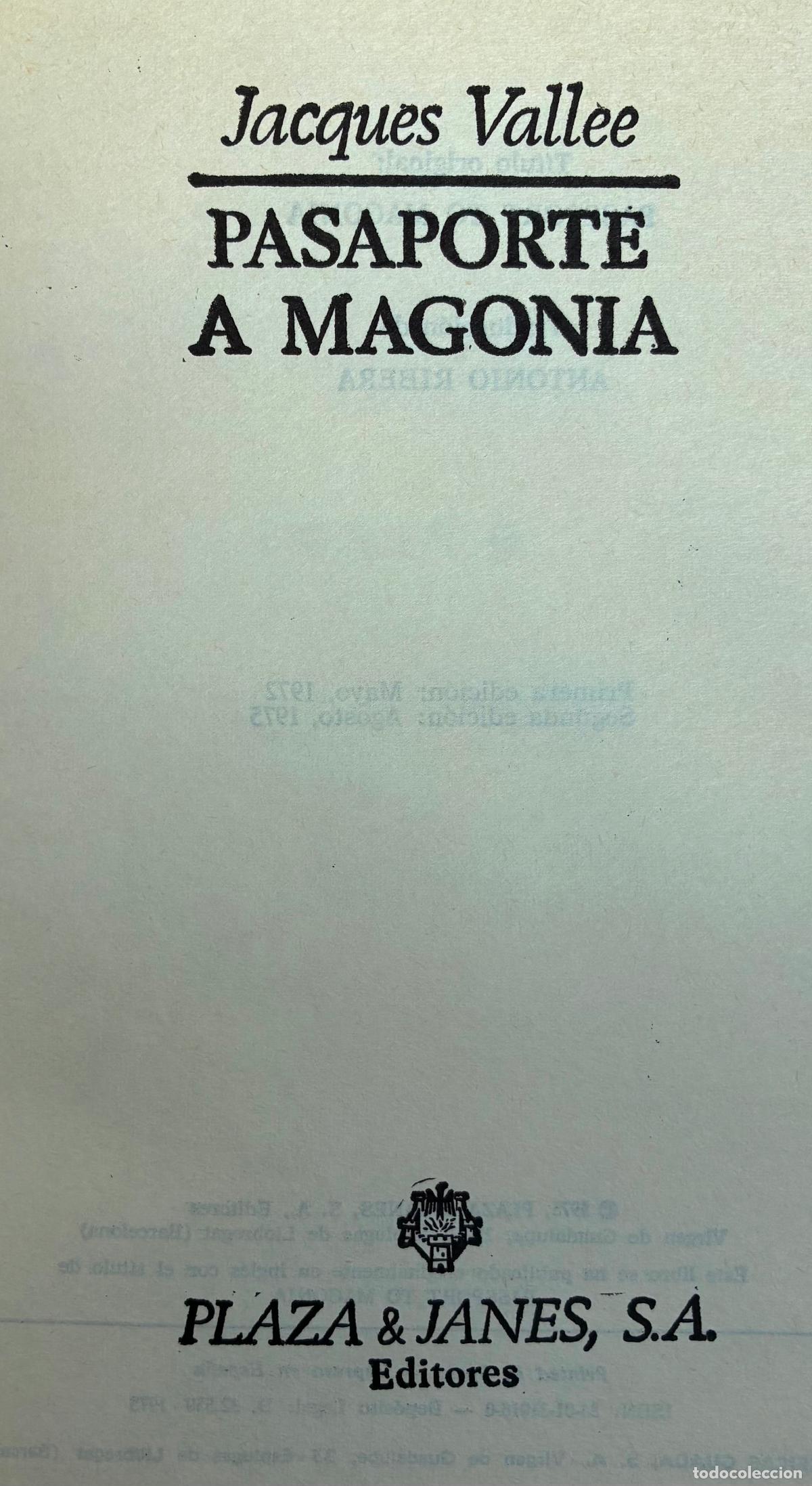 Libros de segunda mano: PASAPORTE A MAGONIA, Jacques Vallee, Otros Mundos - Foto 6