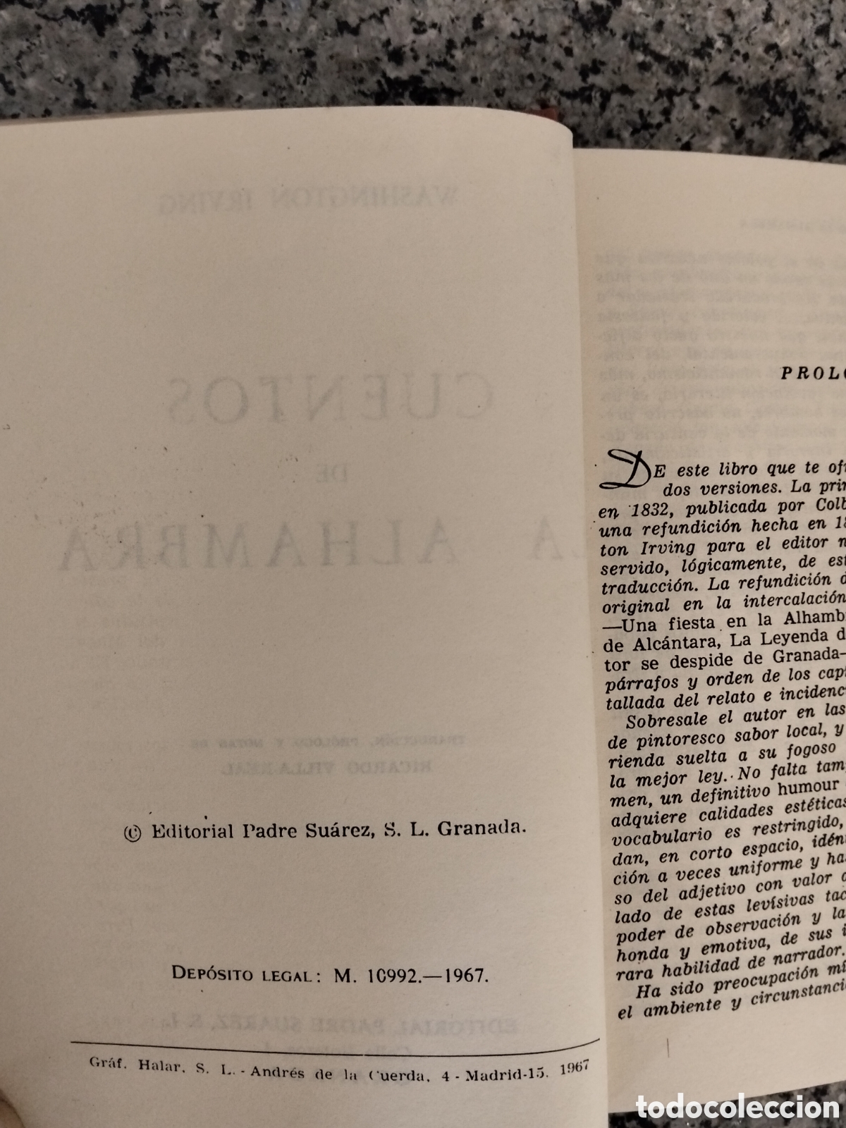 Libros de segunda mano: Libro cuentos de La Alhambra a&ntilde;o 1967. - Foto 3