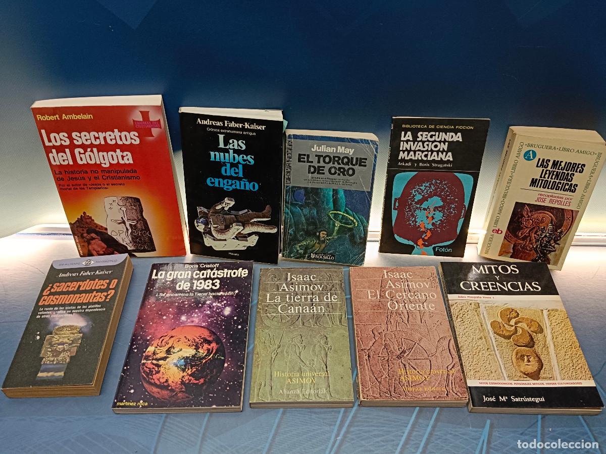 Libros de segunda mano: 10 libros, ciencia ficci&oacute;n, Isaac Asimov, Las nubes del enga&ntilde;o, mitos y creencias y mas