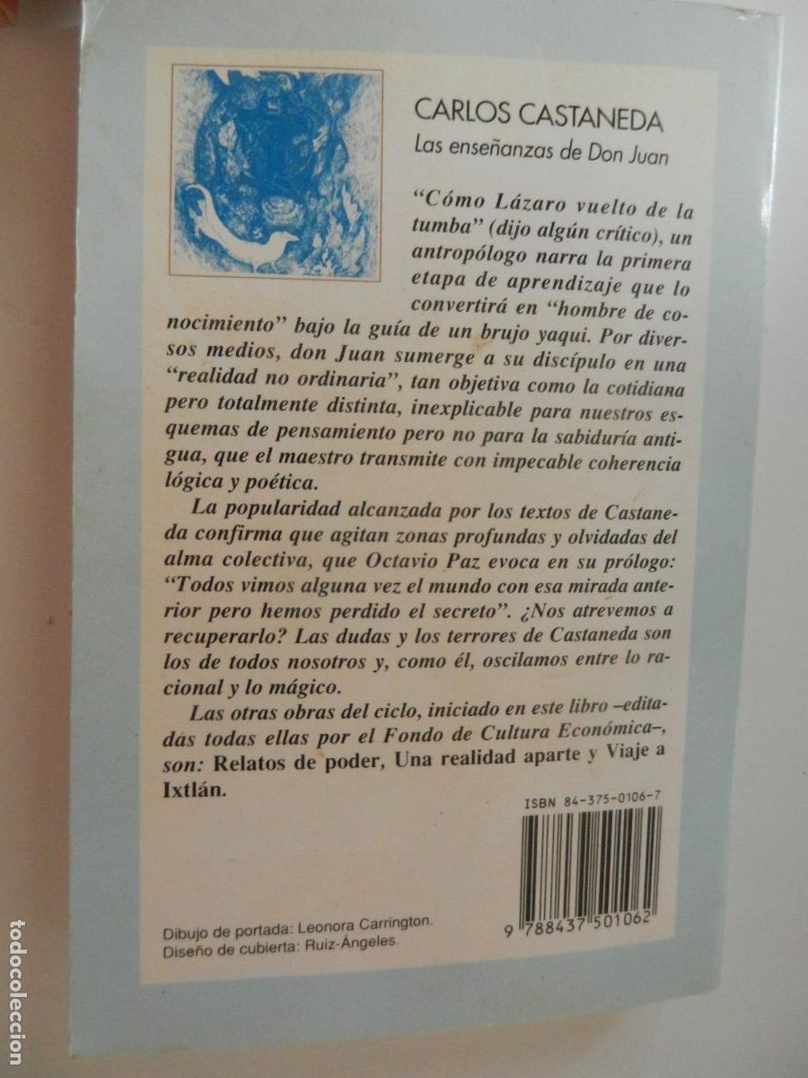 Libros de segunda mano: LAS ENSE&Ntilde;ANZAS DE DON JUAN - CARLOS CASTANEDA - 1996 - Foto 6