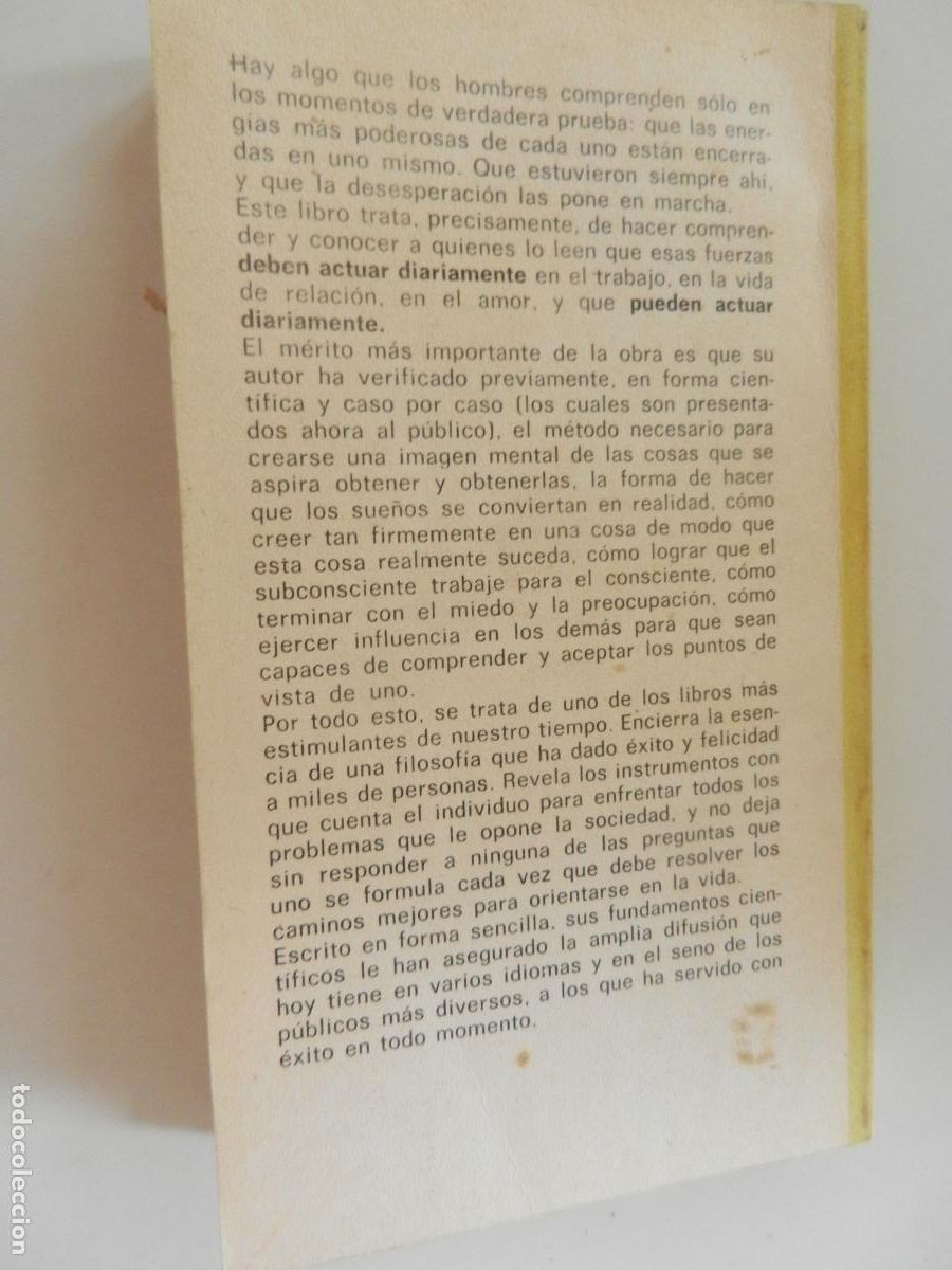 Libros de segunda mano: EL PODER M&Aacute;GICO DE LA VOLUNTAD - CLAUDE M BRISTOL - 10000 EJEMPLARES 1976 - - Foto 6