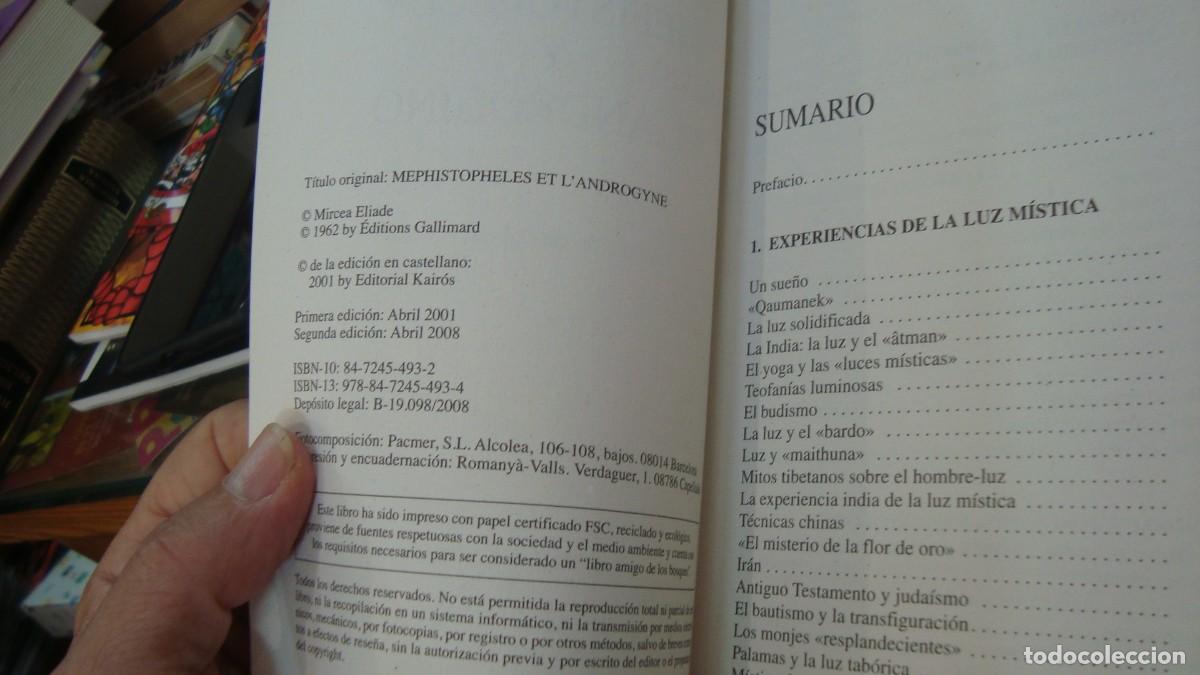 Libros de segunda mano: MEFISTOFELES Y EL ANDROGINO - ELIADE, MIRCEA - Foto 3
