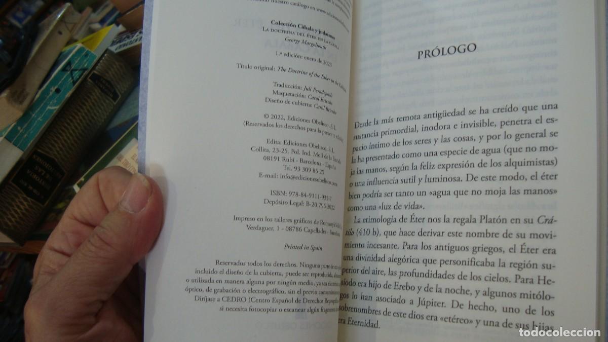 Libros de segunda mano: LA DOCTRINA DEL ETER EN LA CABALA - MARGOLIOUTH, GEORGE - Foto 3