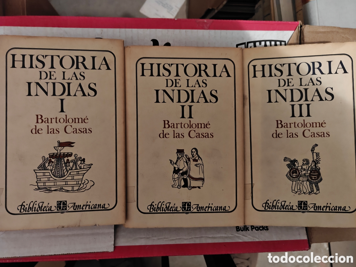 Second hand books: HISTORIA DE LAS INDIAS - 3 TOMOS COMPLETO - FRAY BARTOLOM&Eacute; DE LAS CASAS - FCE 1981