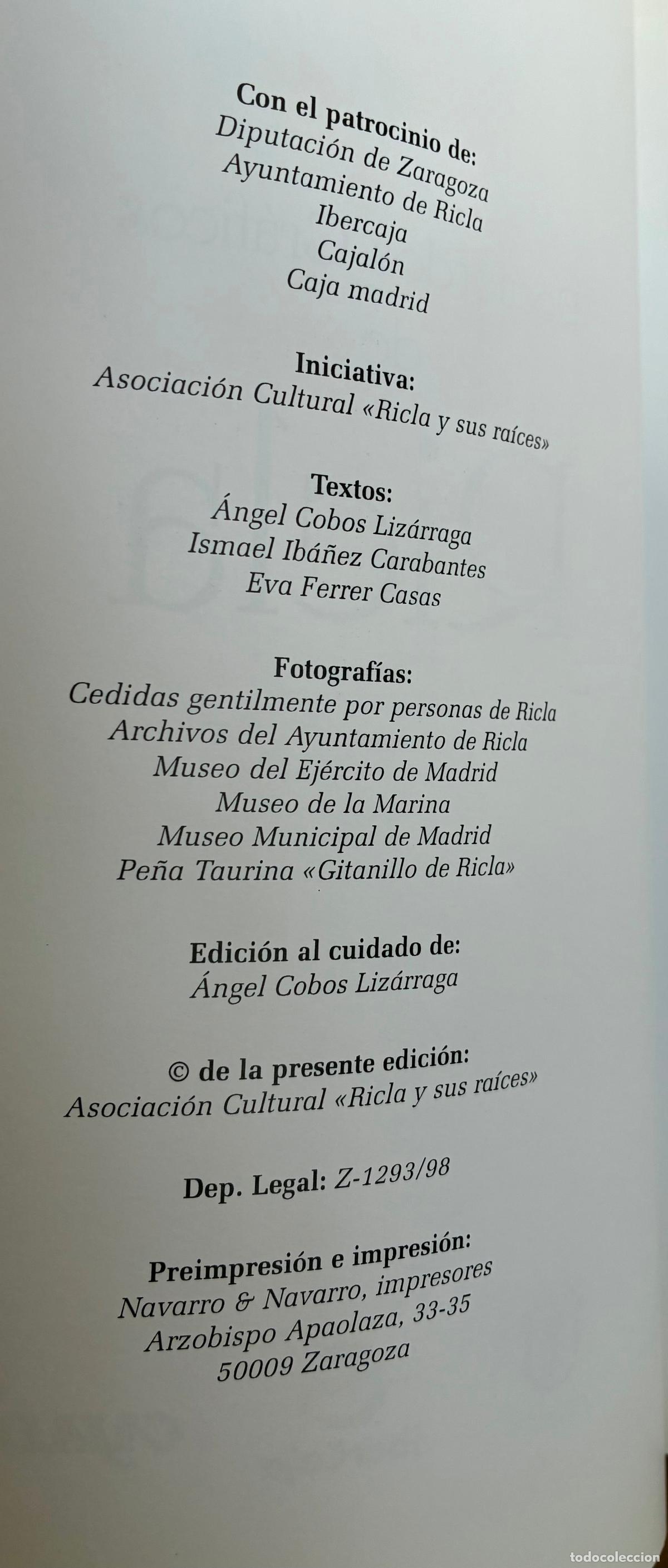Libros de segunda mano: RECUERDOS GRAFICOS DE RICLA, 1860-1940 - Foto 4
