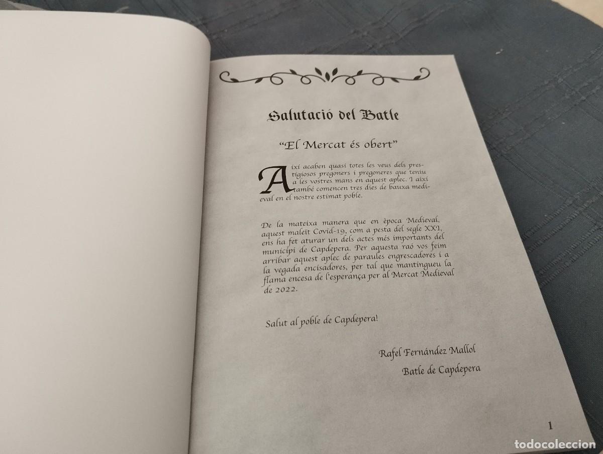 Libros de segunda mano: MERCAT MEDIEVAL DE CAPDEPERA PREGONS 2000 - 2020 PALMA DE MALLORCA - Foto 2