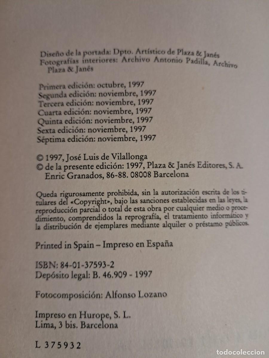 Libros de segunda mano: Llibre: EL SABLE DEL CAUDILLO Jos&eacute; Luis de Vilallonga - Foto 2