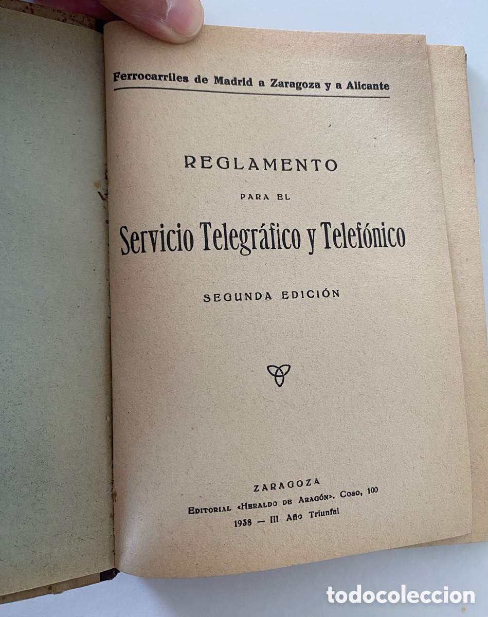 Libros de segunda mano: Reglamento para el Servicio Telegr&aacute;fico y Telef&oacute;nico - Foto 3