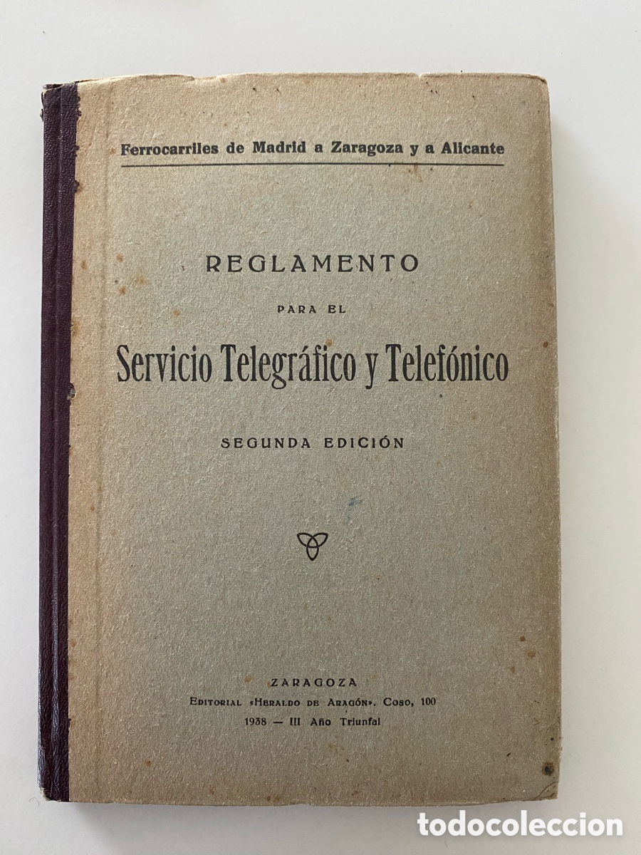Libros de segunda mano: Reglamento para el Servicio Telegr&aacute;fico y Telef&oacute;nico