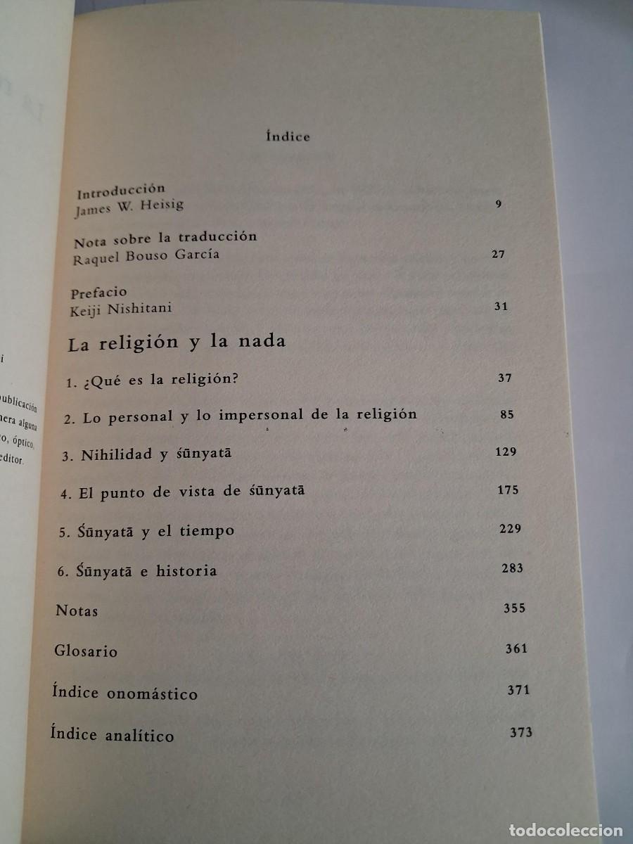 Libros de segunda mano: LA RELIGI&Oacute;N Y LA NADA .- KEIJI NISHITANI - Foto 3