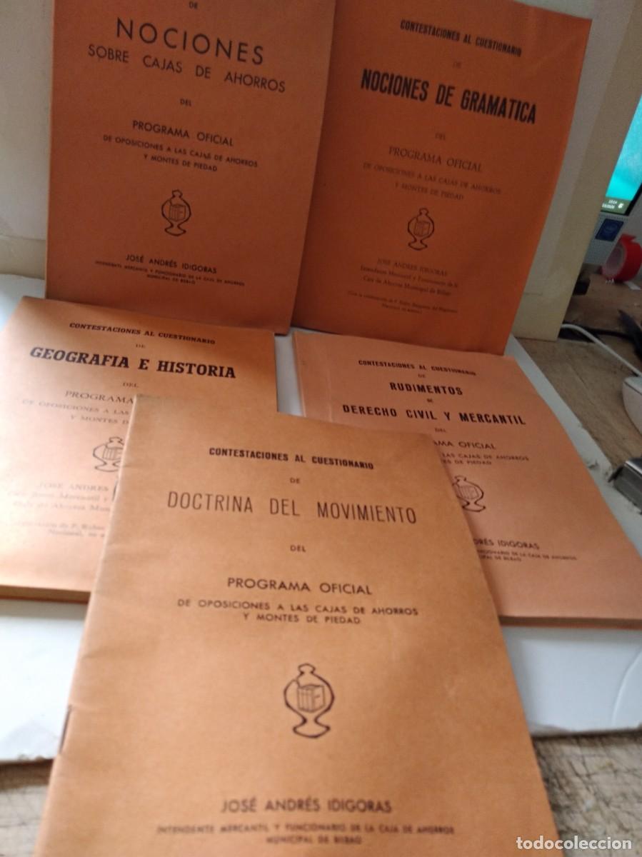 Libros de segunda mano: LOTE DE 5 LIBROS CONTESTACIONES AL CUESTIONARIO OPOSICIONESS CAJAS DE AHORROS