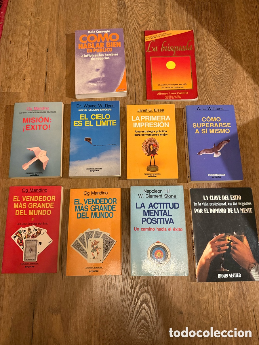 Libri di seconda mano: Lote 10 libros autoayuda a&ntilde;os 80 vintage - colecci&oacute;n amarillenta