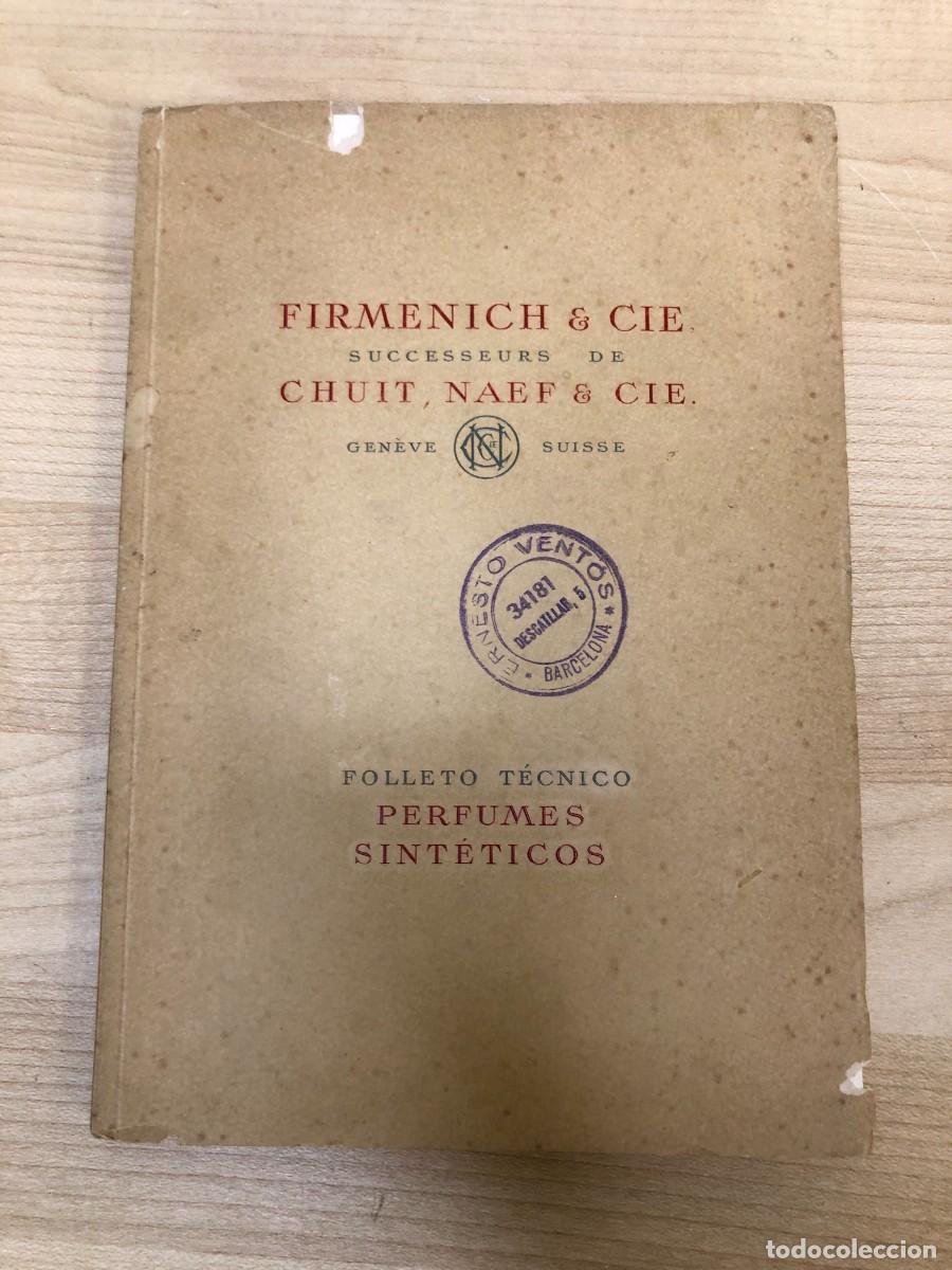 Libros de segunda mano: Firmenich Folleto t&eacute;cnico perfumes sint&eacute;ticos materias primas perfumer&iacute;a antiguo