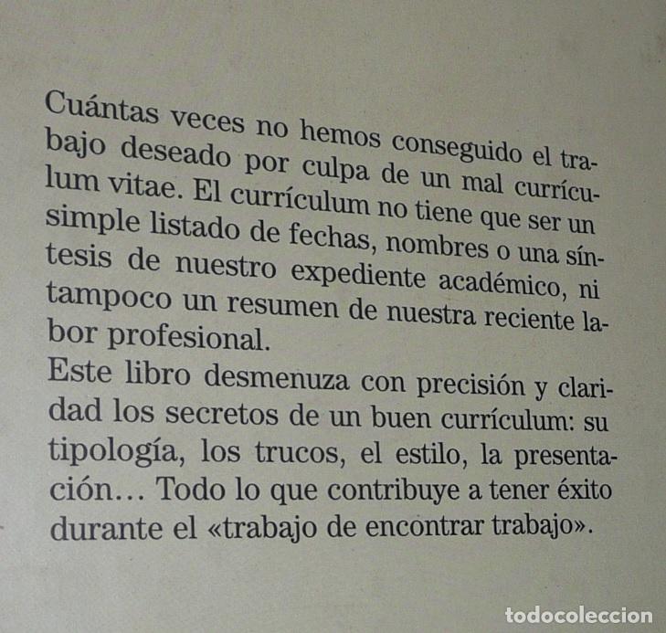 Libros de segunda mano: C&oacute;mo redactar un curr&iacute;culum vitae eficaz - E. Cobalchini Conti, A. Mar&iacute;n Hill (C&iacute;rculo de Lectores) - Foto 2