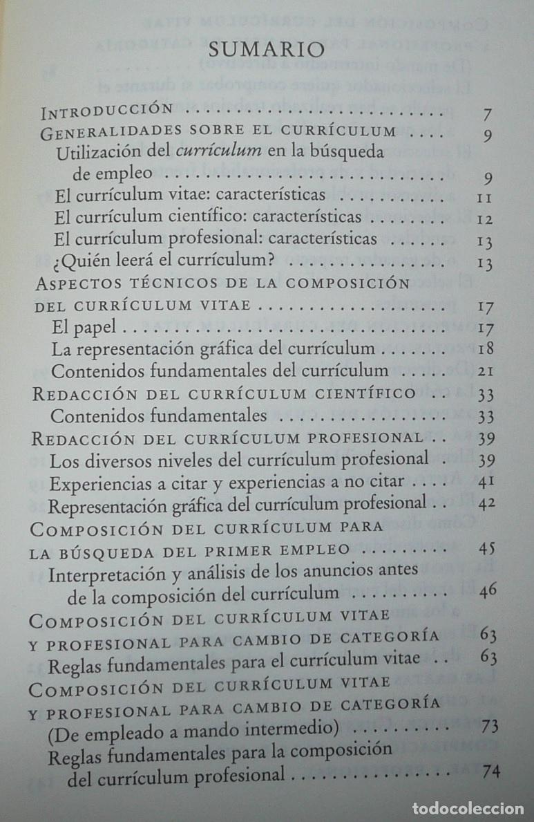 Libros de segunda mano: C&oacute;mo redactar un curr&iacute;culum vitae eficaz - E. Cobalchini Conti, A. Mar&iacute;n Hill (C&iacute;rculo de Lectores) - Foto 3