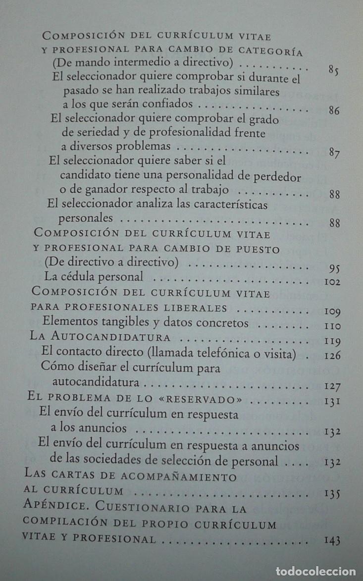 Libros de segunda mano: C&oacute;mo redactar un curr&iacute;culum vitae eficaz - E. Cobalchini Conti, A. Mar&iacute;n Hill (C&iacute;rculo de Lectores) - Foto 4