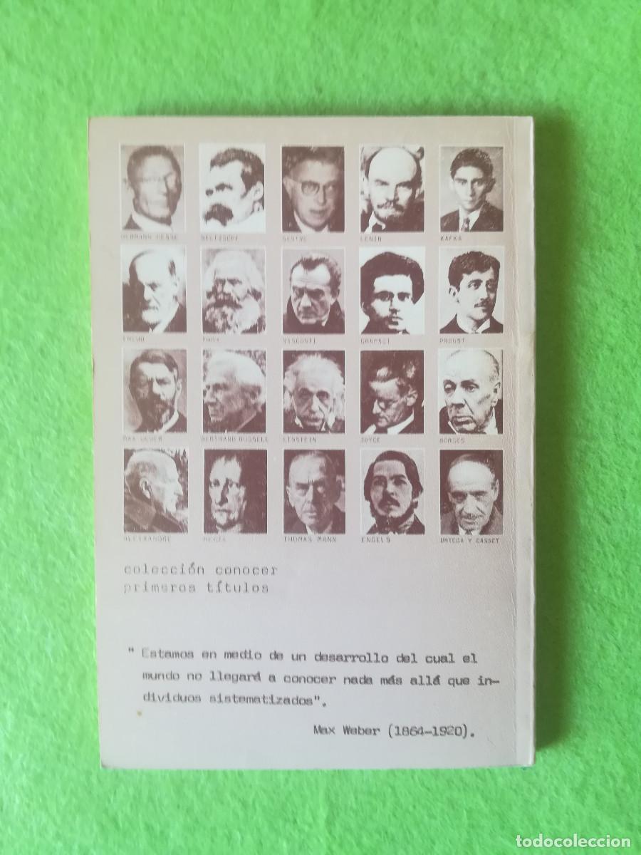Libros de segunda mano: Conocer Max Weber y su obra Francisco Marsal dopesa 2 1978 - Foto 2