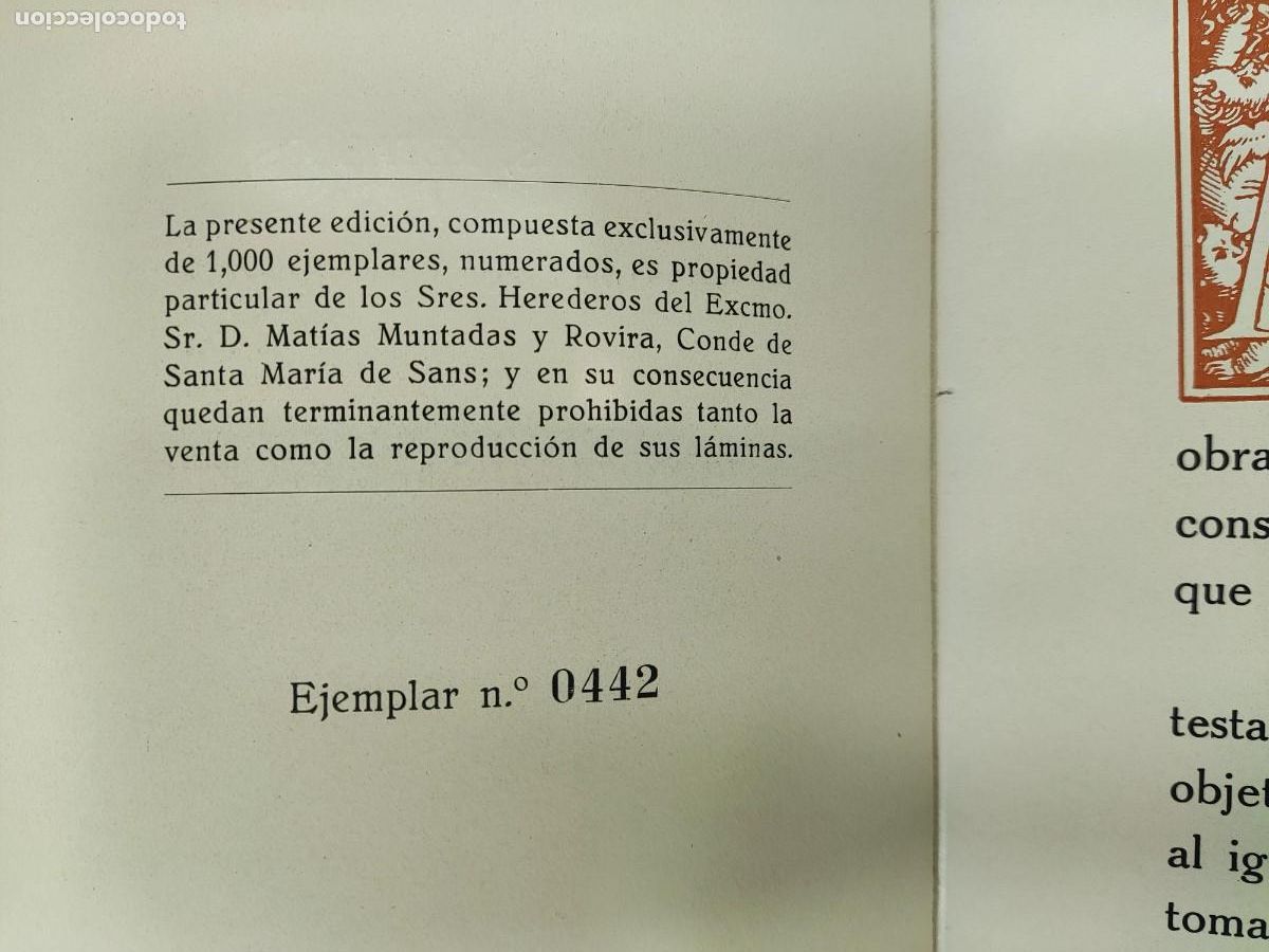 Libros de segunda mano: LA COLECCI&Oacute;N MUNTADAS / BARCELONA. 1931 - Foto 4