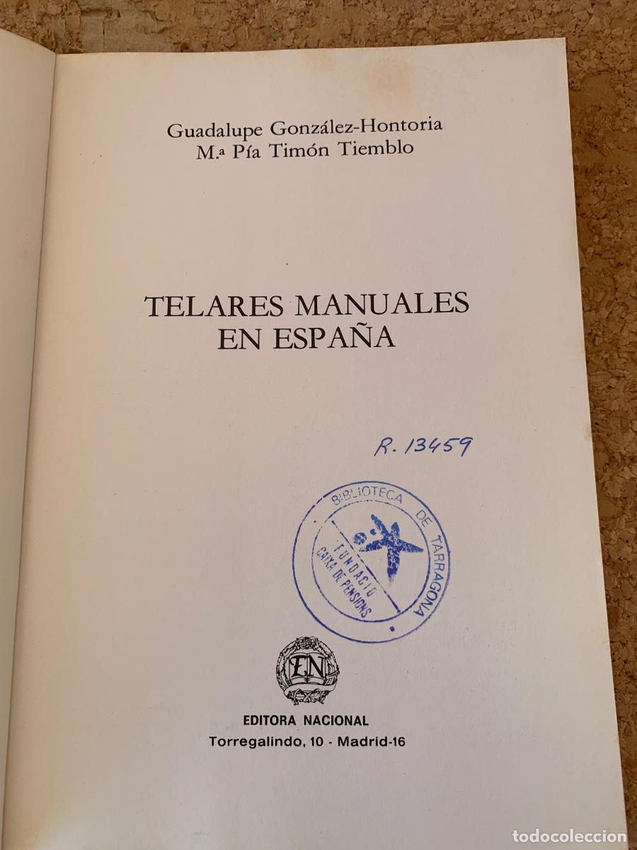 Libros de segunda mano: Telares Manuales en Espa&ntilde;a (Bols 51) - Foto 2
