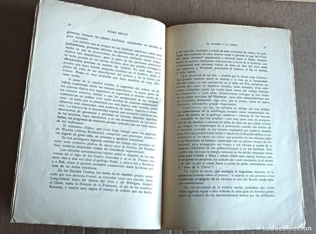 Libros de segunda mano: 9 tomos - EL HOMBRE Y LA TIERRA - Eliseo Reclus - Foto 11