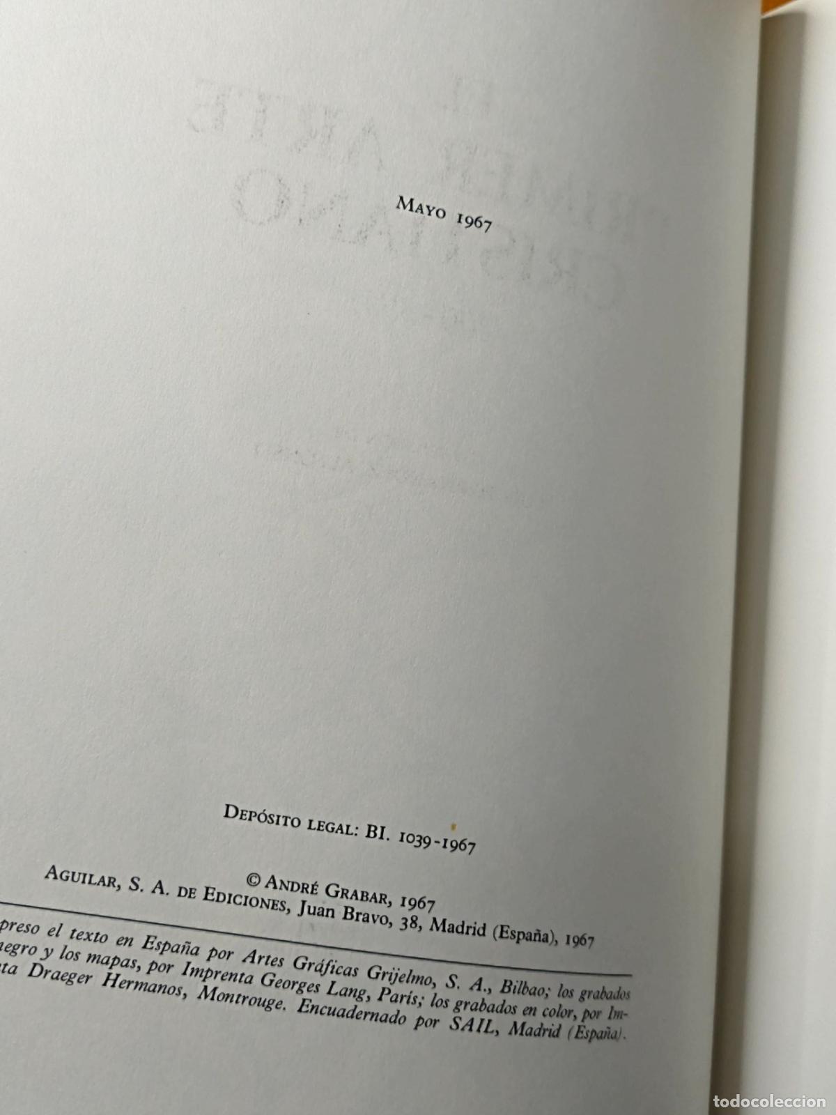 Libros de segunda mano: El primer arte cristiano - Andr&eacute; Grabar - Aguilar - Foto 2