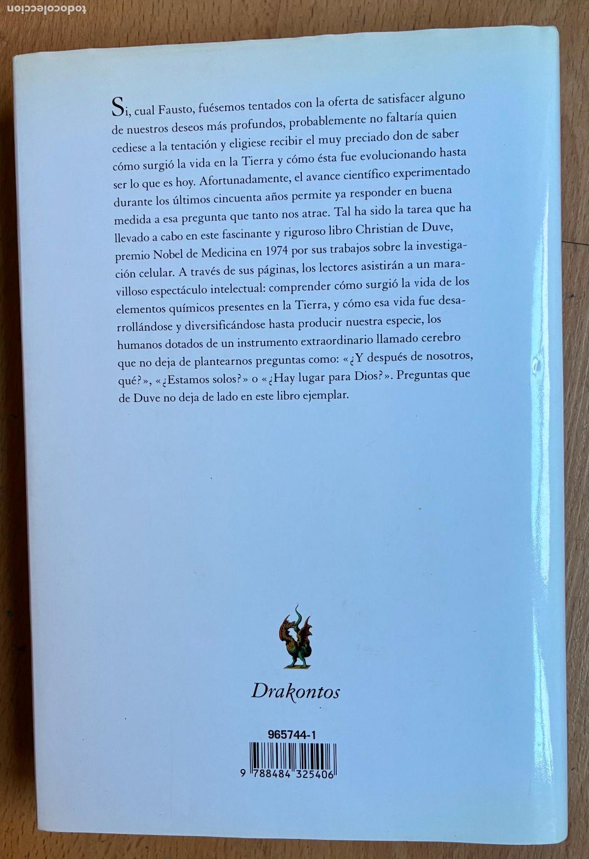Libros de segunda mano: LA VIDA EN EVOLUCION, Christian De Duve, Drakontos - Foto 3