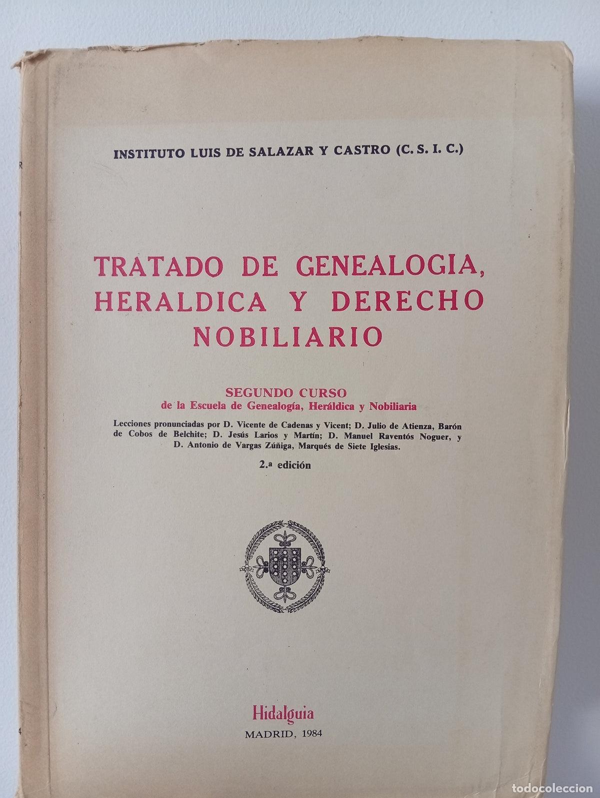 Libros de segunda mano: Tratado de genealog&iacute;a, her&aacute;ldica y derecho nobiliario
