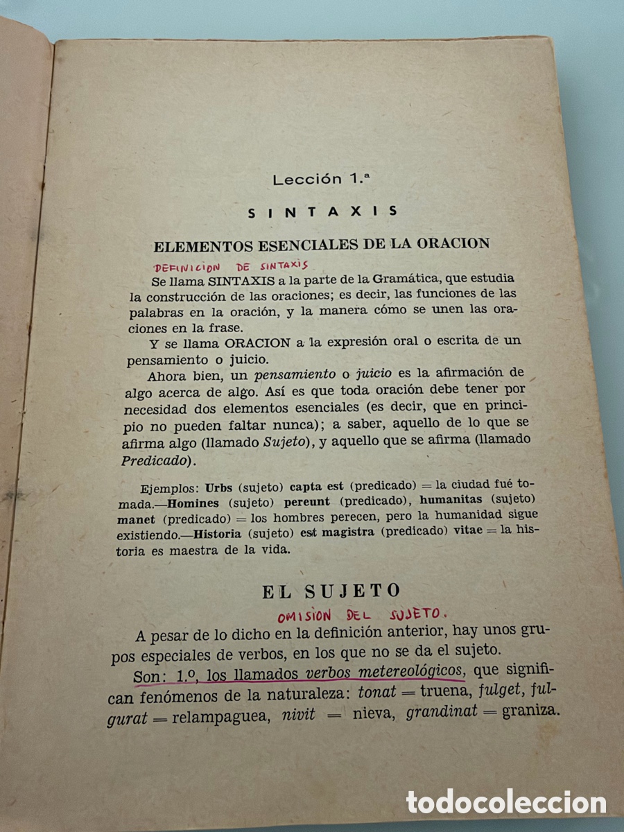 Libros de segunda mano: Gram&aacute;tica de la lengua latina. Sintaxis. Angel Pariente. Sexta edici&oacute;n. - Foto 4