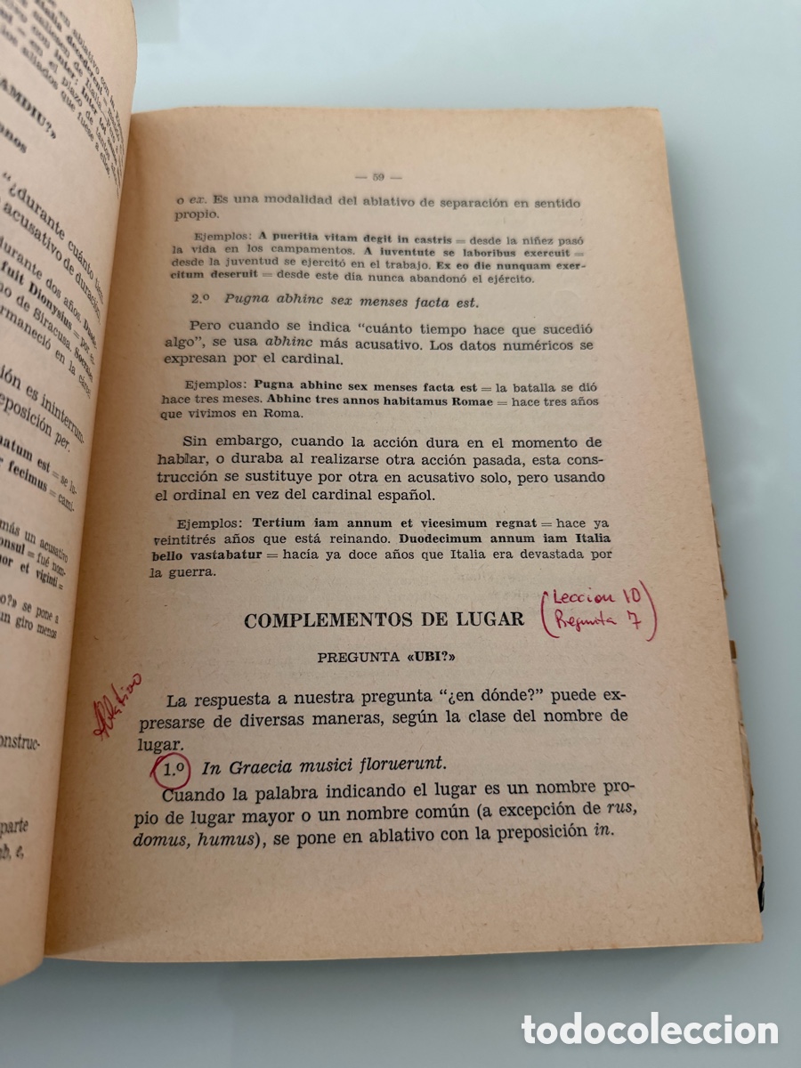 Libros de segunda mano: Gram&aacute;tica de la lengua latina. Sintaxis. Angel Pariente. Sexta edici&oacute;n. - Foto 6