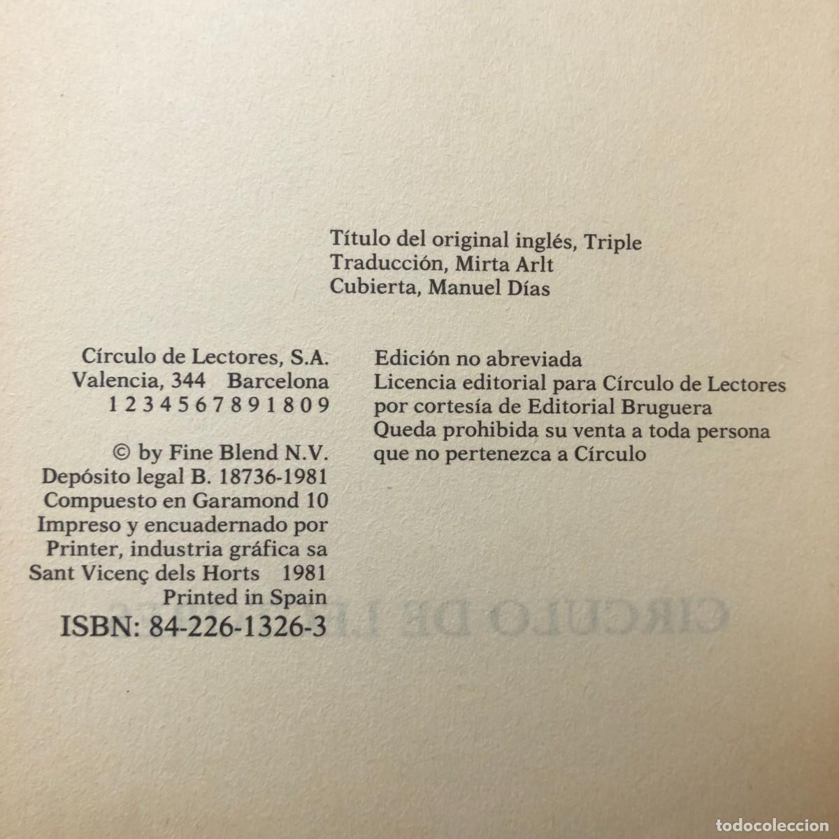 Libros de segunda mano: KEN FOLLET - TRIPLE - C&Iacute;RCULO DE LECTORES / 6 - Foto 4