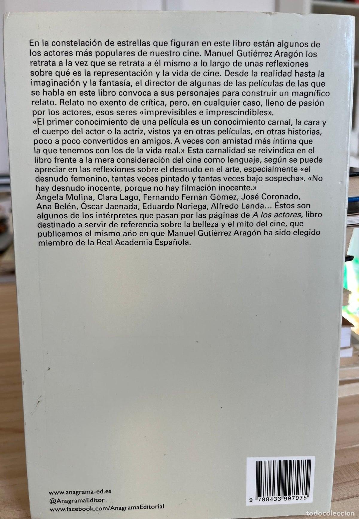 Libros de segunda mano: A los actores - Manuel Guti&eacute;rrez Arag&oacute;n - Foto 2